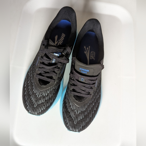 Brooks Shoes - Brooks Hyperion Tempo Men's Running Shoes Black Ice Blue Size 7